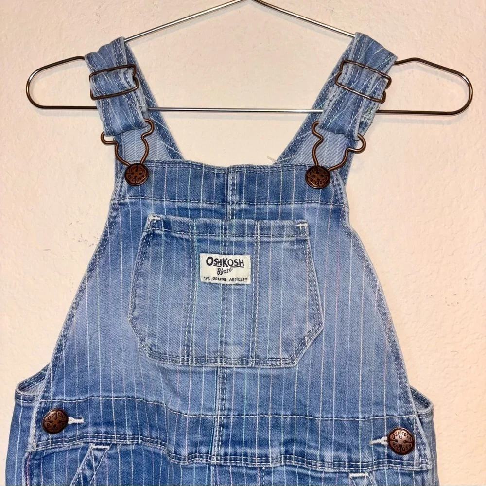 OshKosh b’Gosh multicolored striped Overalls, size 3T